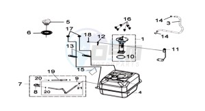 CRUISYM 300 (L8) EU drawing FUEL TANK