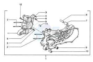 Zip 50 SP H2O Liquid cooling drawing Crankcase