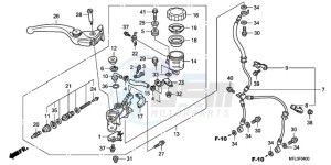 CBR1000RR9 France - (F / CMF REP) drawing FR. BRAKE MASTER CYLINDER (CBR1000RR)