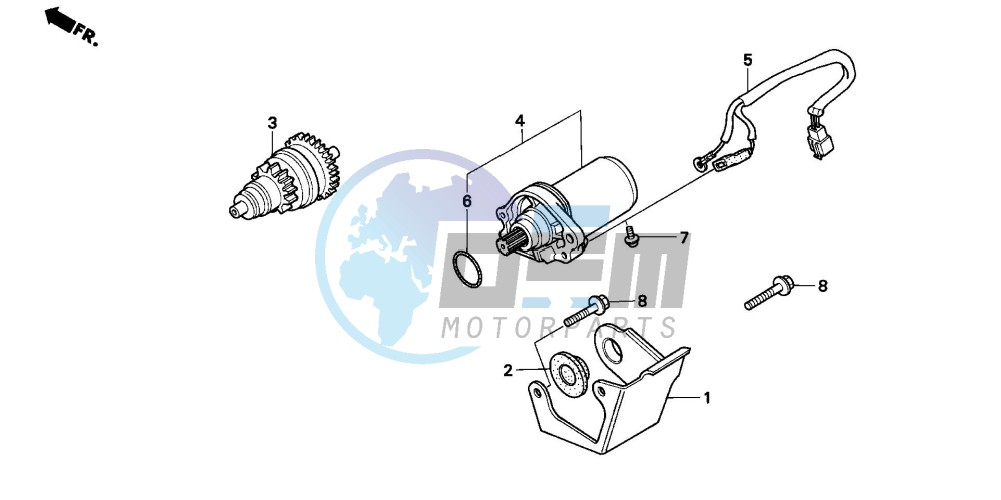 STARTING MOTOR (PK50MS/SMS)