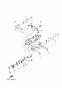 YXZ1000E YXZ1000R (B5JD) drawing SHIFT CAM & FORK