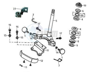 XS-125-K drawing FRONT FORK/ FRONT FENDER