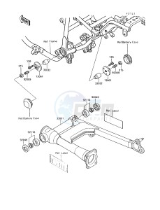 VN 750 A [VULCAN 750] (A10-A14) [VULCAN 750] drawing SWINGARM