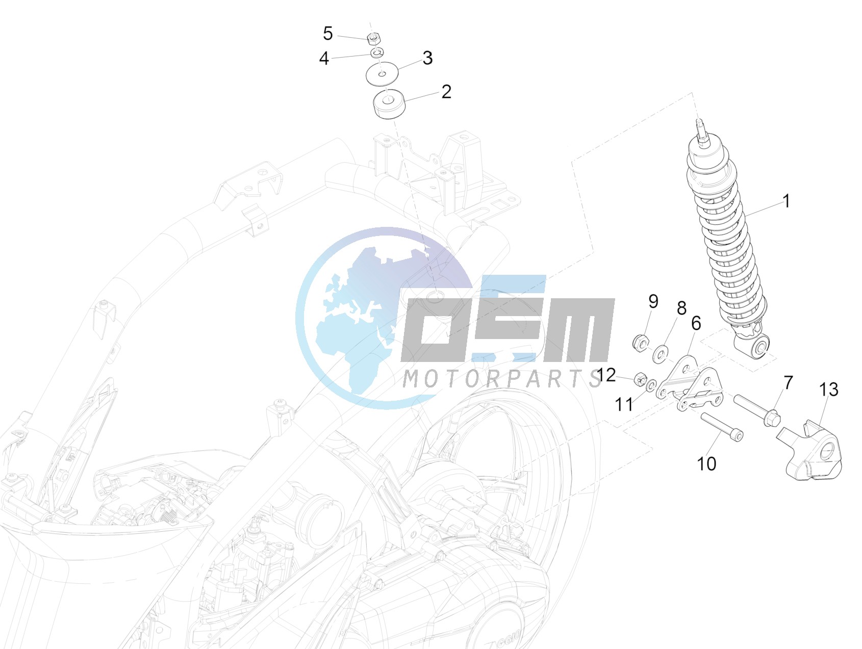 Rear suspension - Shock absorber/s