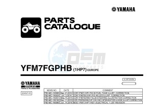 YFM700FWAD YFM7FGPHB GRIZZLY 700 EPS HUNTER (1HP7) drawing .1-Front-Page