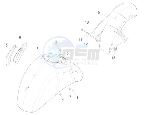 GTS 300 SUPER IE ABS E4 (APAC) drawing Wheel housing - Mudguard