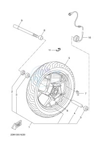 YP250R X-MAX 250 (2DL8 2DL8 2DL8 2DL8) drawing FRONT WHEEL