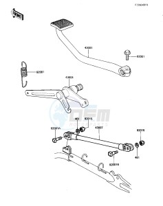 KZ 1000 K [LTD] (K1-K2) [LTD] drawing BRAKE PEDAL_TORQUE LINK