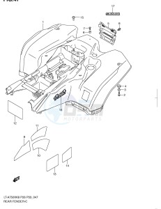 LT-A750X (P28-P33) drawing REAR FENDER (MODEL K8 K9)