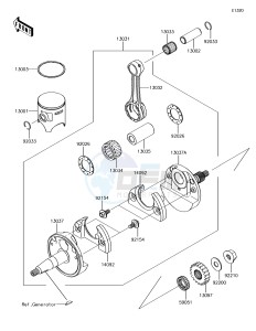 KX85-II KX85DGF EU drawing Crankshaft/Piston(s)