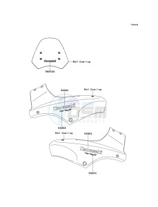 KLE 650 A [VERSYS] (9F-9F) A8F drawing DECALS-- RED- --- A8F- -