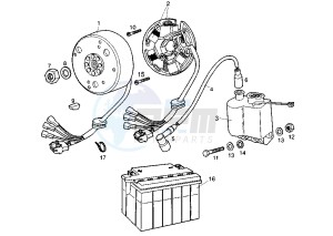 BULTACO LOBITO - 50 cc drawing FLYWHEEL MAGNETO