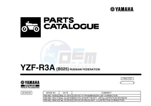 YZF-R3 YZF-R3A 321 R3 (B025) drawing .1-Front-Page