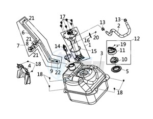 HD 300I ABS (L9) EU drawing FUEL TANK -  FUEL GAUGE