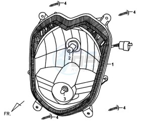 X'PRO 50 (45 KM/H) (AE05W4-FR) (L4-M1) (M1 - 2021) drawing HEADLIGHT COMPLETE