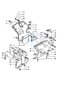 TZR RR 125 drawing COWLING 2