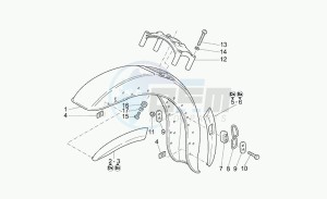 California 1100 Stone EV/EV Touring/80 drawing Front mudguard