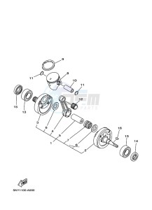 YZ125X (B1B5) drawing CRANKSHAFT & PISTON