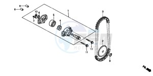 TRX250TM FOURTRAX drawing OIL PUMP