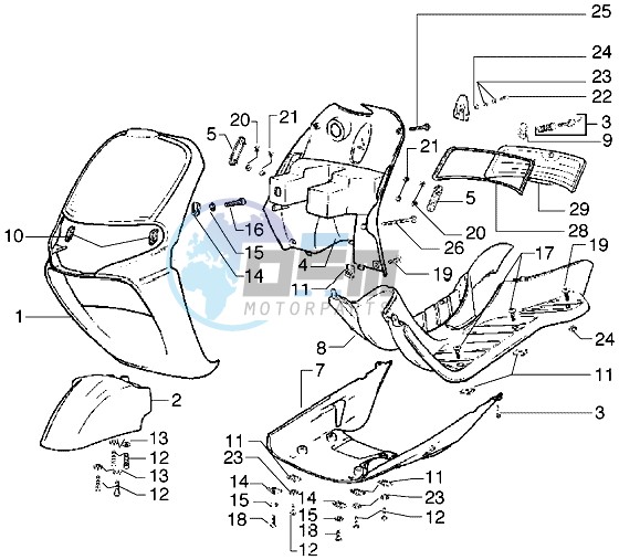 Front shield-Footboard-Spoiler