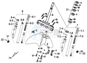 SYMPHONY 50 25KMH drawing STEERING  STEM FRONT CUSHION