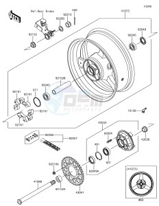 NINJA ZX-10R ZX1000SHFA XX (EU ME A(FRICA) drawing Rear Hub