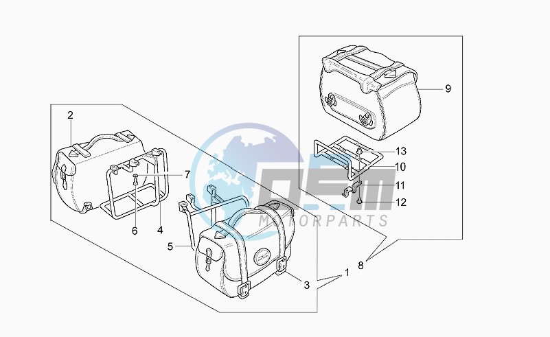 Optional leather side cases