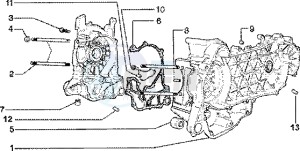 Zip 125 4T drawing Crankcase