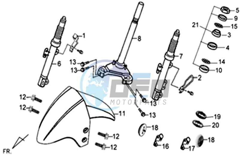 FRONT FENDER / FRONT FORK/ STEERING HEAD BEARING