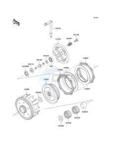 KX 100 D [KX100] (D1-D5) [KX100] drawing CLUTCH