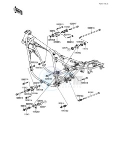 KZ 550 M [LTD SHAFT] (M1) [LTD SHAFT] drawing FRAME FITTINGS