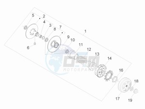 MP3 300 ie lt Touring drawing Driven pulley