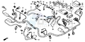 VTR1000F SUPER HAWK drawing WIRE HARNESS