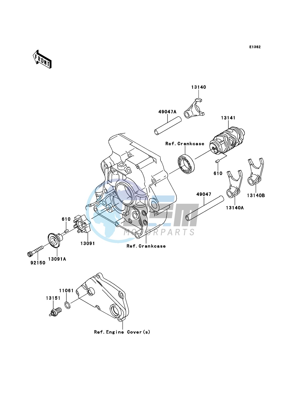 Gear Change Drum/Shift Fork(s)