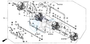 CB600F2 CB600S drawing CARBURETOR (ASSY.) (2)