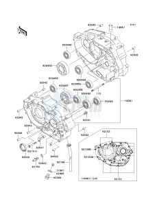 KLX 300 A [KLX300R] (A6F-A7A) A7F drawing CRANKCASE