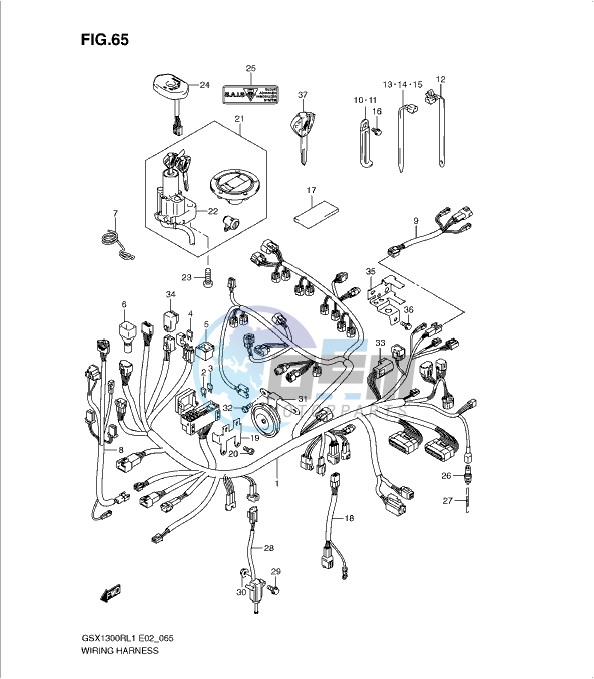 WIRING HARNESS (GSX1300RL1 E19)