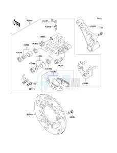 EX 250 F [NINJA 250R] (F15-F19) [NINJA 250R] drawing REAR BRAKE-- F18_F19- -