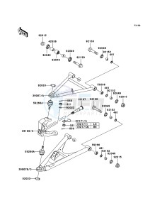 KFX700 KSV700-A2 EU drawing Suspension