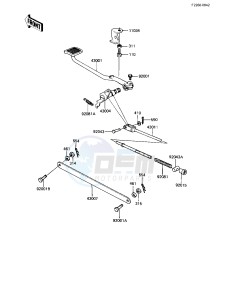 KZ 550 C [LTD] (C3-C4) [LTD] drawing BRAKE PEDAL_TORQUE LINK -- 82-83 C3_C4- -