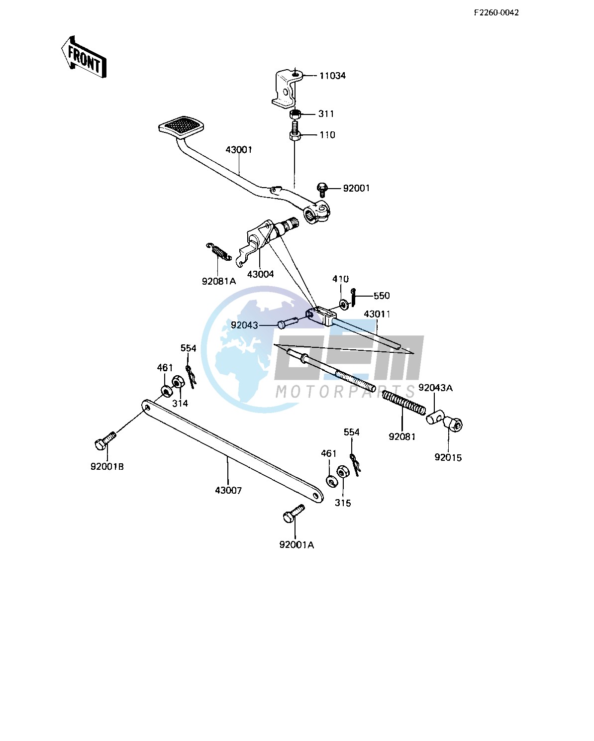 BRAKE PEDAL_TORQUE LINK -- 82-83 C3_C4- -