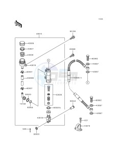 KX 80 R T [KX80] (R4-T4 BIG WHEEL R5) [KX 80 BIG WHEEL] drawing REAR MASTER CYLINDER