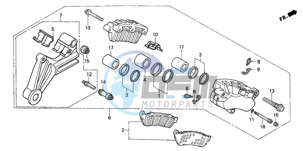 REAR BRAKE CALIPER