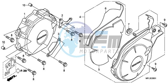 A.C. GENERATOR COVER (CBR 1000RA)