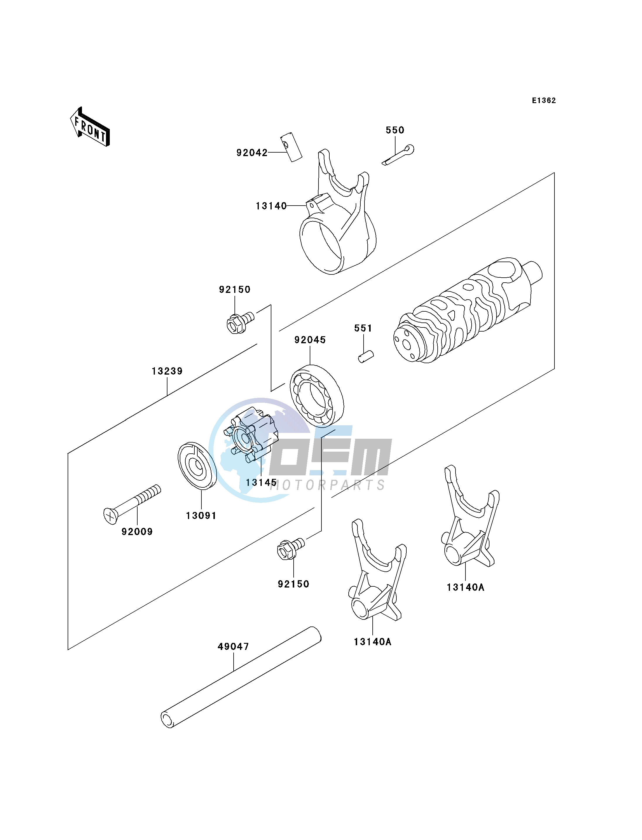 GEAR CHANGE DRUM_SHIFT FORK-- S- -