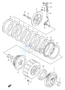 RGV250 (E1) drawing CLUTCH