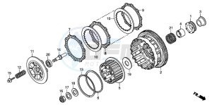 CBF600N drawing CLUTCH (CBF600S8/SA8/N8/NA8)