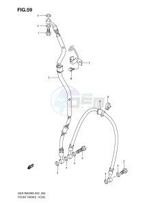 GSX-R600 (E2) drawing FRONT BRAKE HOSE