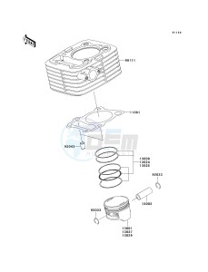 KLX 140 A [KLX140] (A8F-A9FA) A8F drawing CYLINDER_PISTON-- S- -