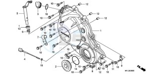 CBR1000RAA France - (F / ABS CMF HRC) drawing RIGHT CRANKCASE COVER